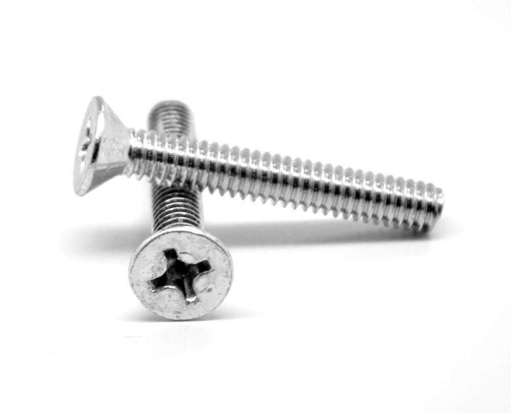 1/4-20 x 1/2 Coarse Thread Machine Screw Phillips Flat Head Low Carbon Steel Zinc Plated O66778