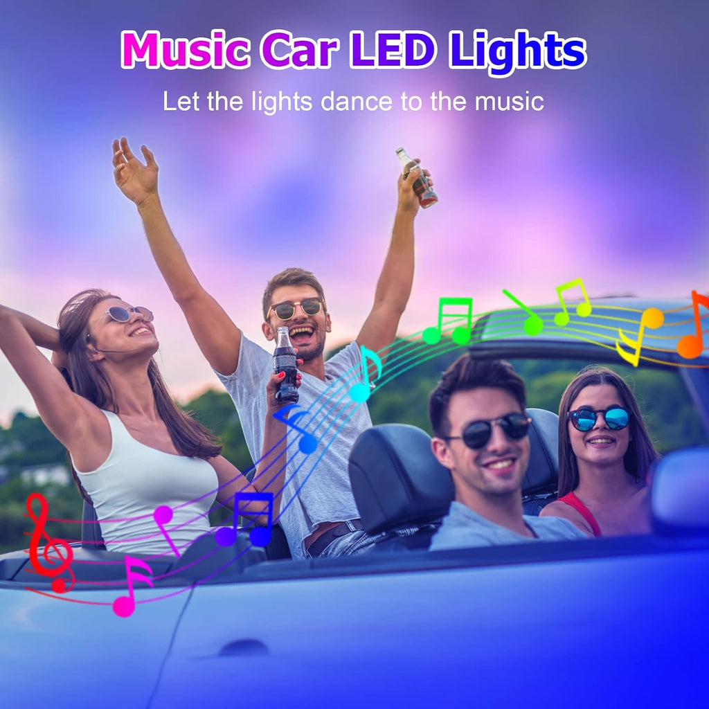 6 in 1 Car LED Strip Lights with Remote and APP Control X73099