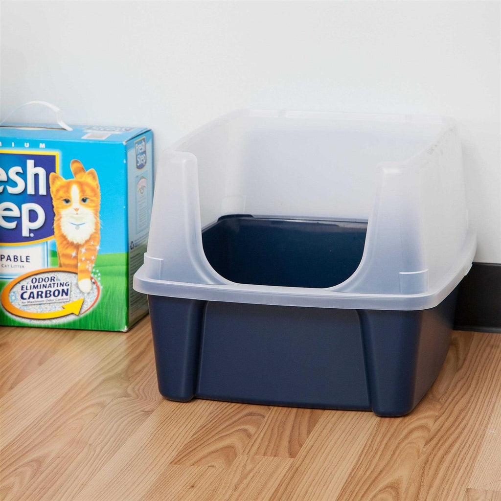 Open Top Cat Litter Box with Shield and Scoop K957