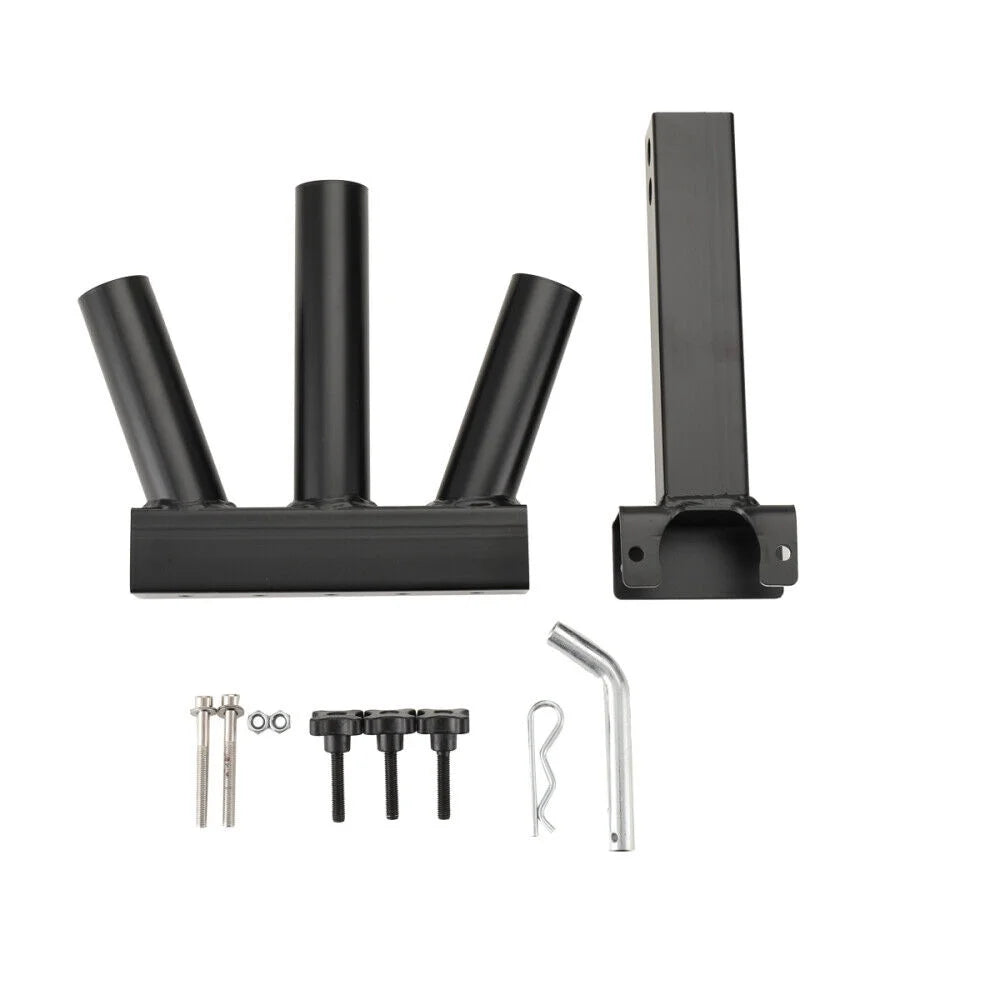 Heavy Duty 3 Flag Pole Holder Hitch Mount L3666