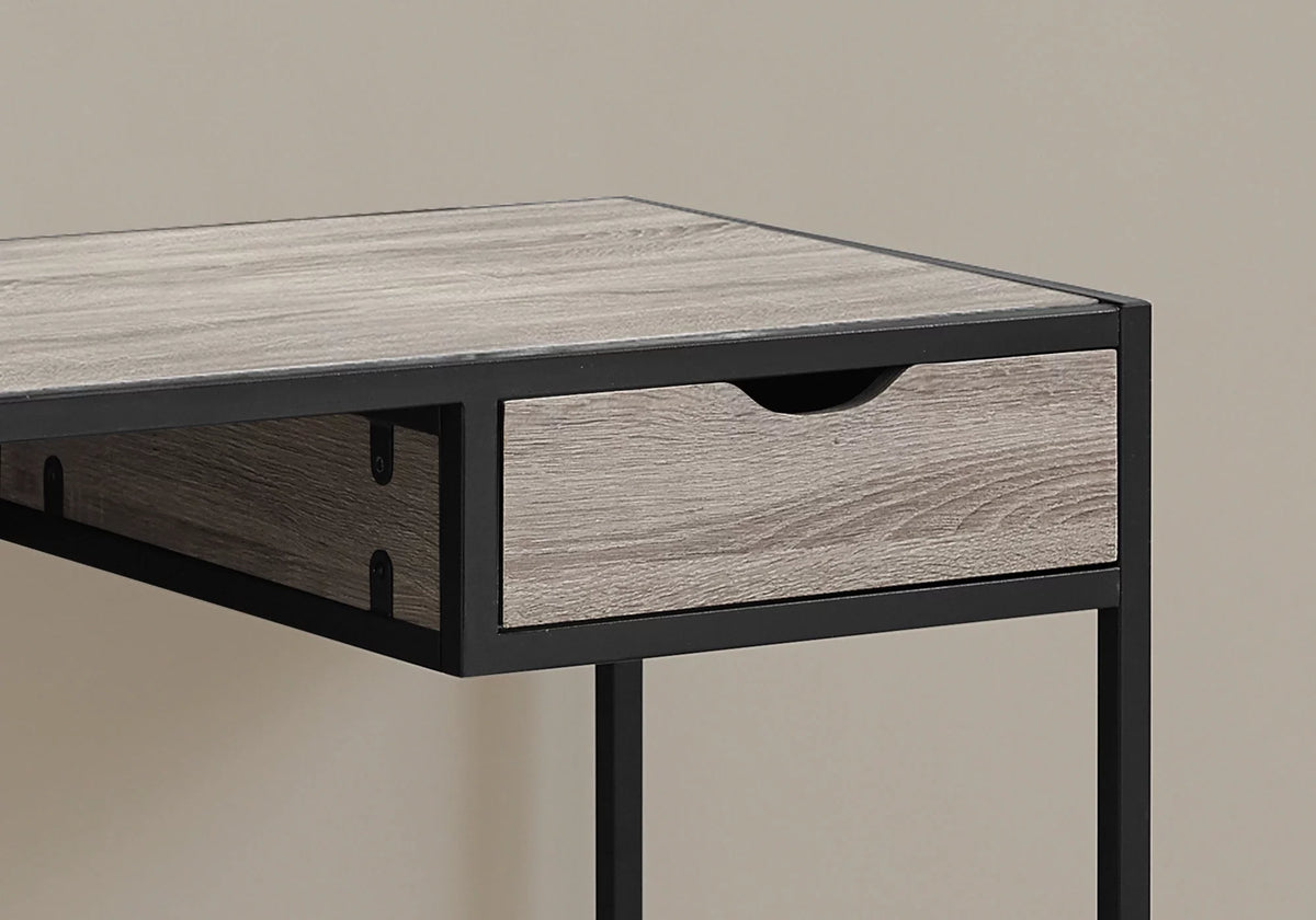 Brown Laminate Computer Desk with Storage Drawer Q8777