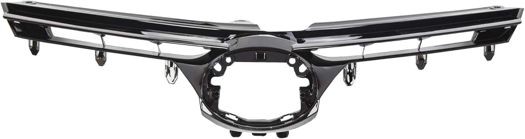 Black Front Bumper Upper Hood Grille Pack of 2 R47512