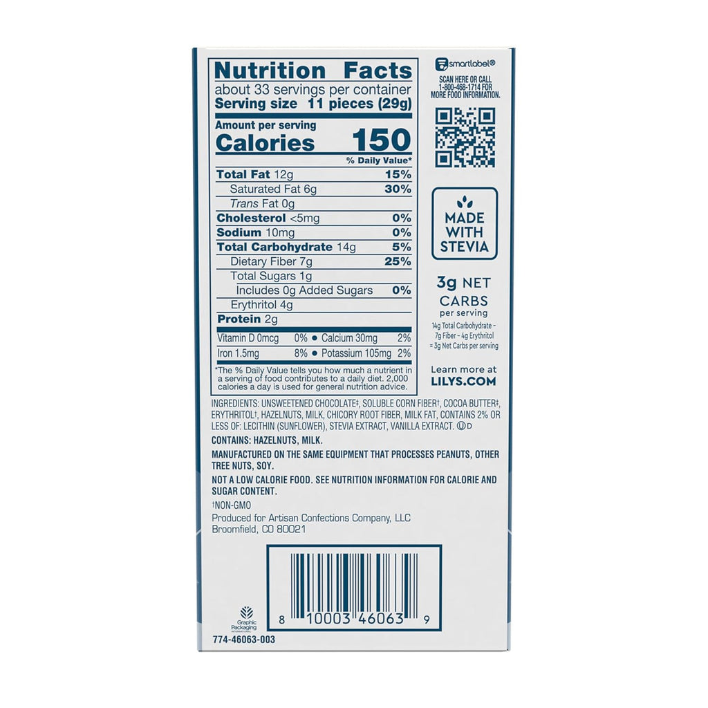 2.8 oz Hazelnut Milk Chocolate Bars H637