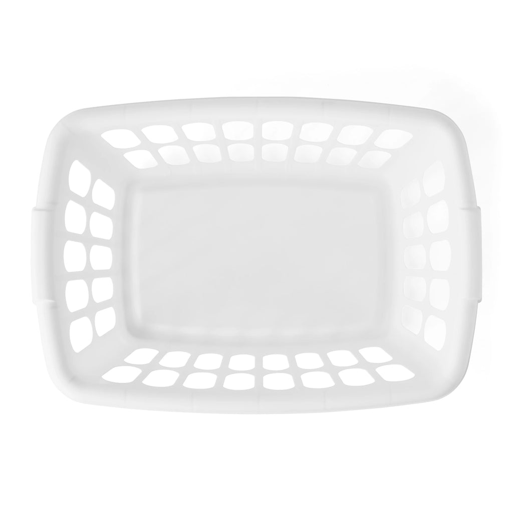 White 6 Pack Rectangular Plastic Laundry Basket J70881