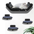 Wooden Cat Wall Shelves with 3 Steps U2439