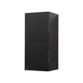 24 High Black Wood Side Cabinet with Two Doors H837017