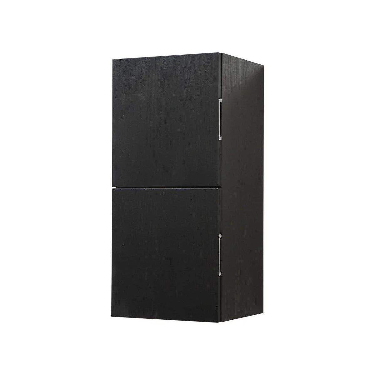 24 High Black Wood Side Cabinet with Two Doors H837017