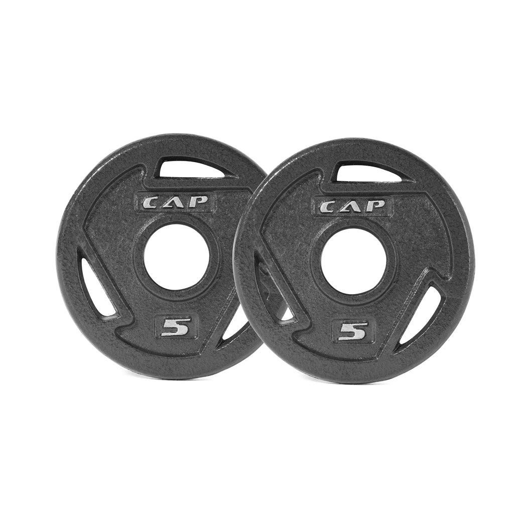 Black Olympic Grip Plate Set, 5 lb x 2 N639046
