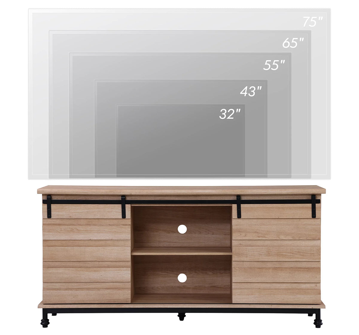 Rustic Oak Finish TV Stand H742
