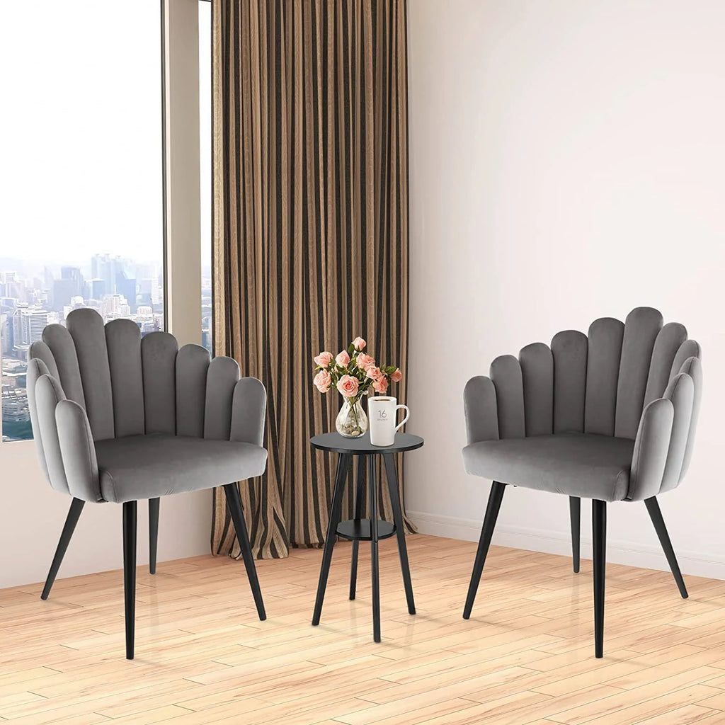 Gray Velvet Accent Dining Chair E265