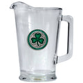 Green Glass Pitcher with Pewter Accent Y923906