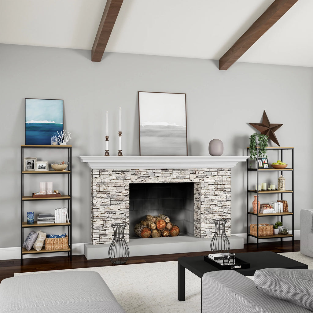 5-Tier Gray Bookshelf E663151