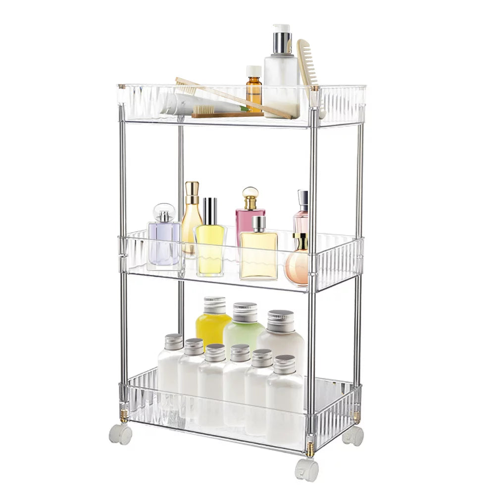 Slim 3 Tier Rolling Storage Cart B9516