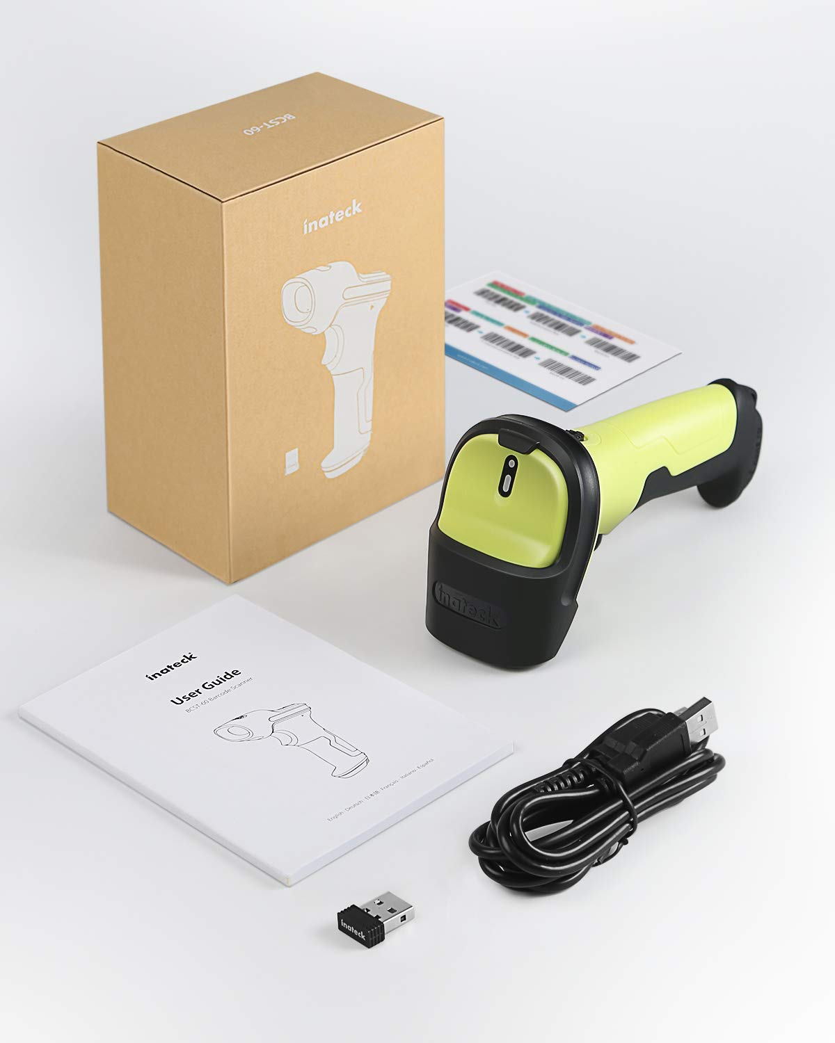 Wireless Barcode Scanner, 2600mAh Battery, 35M Range, Pack of 2 H359419