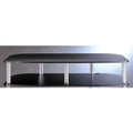 Black Shelf with Black Poles for TV/AV Stand M903843