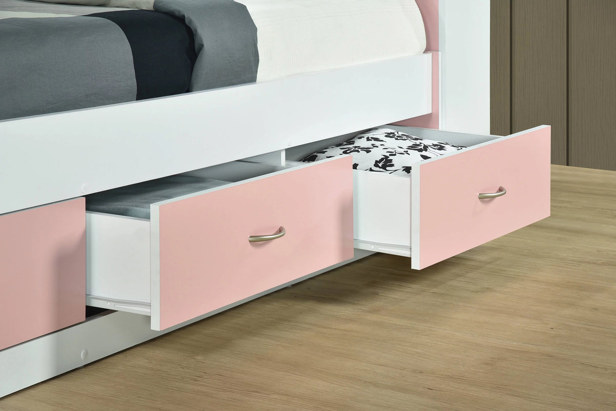 Black Twin-Size Captain Bed with 3 Drawers and Headboard Z1196