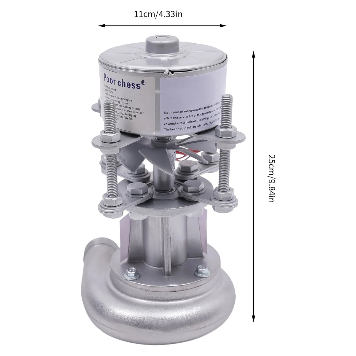 Portable Micro Hydroelectric Generator 500 Watts 50hz 110 Volts P182502