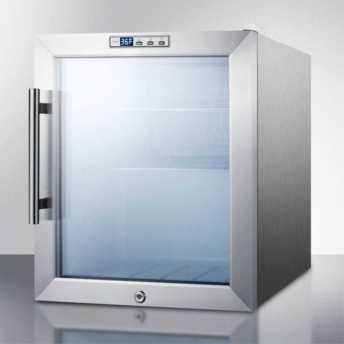 Commercially Approved Compact Beverage Center with 1.7 cu. ft. Capacity Stainless Steel H331
