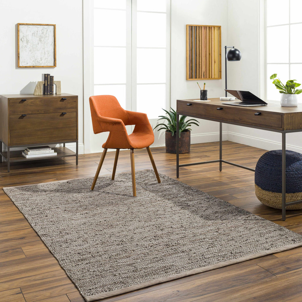 Gray Orange Brown 2' x 3' Area Rug I5888