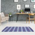 Blue Red White Plaid Area Rug 2' x 3' Q2482
