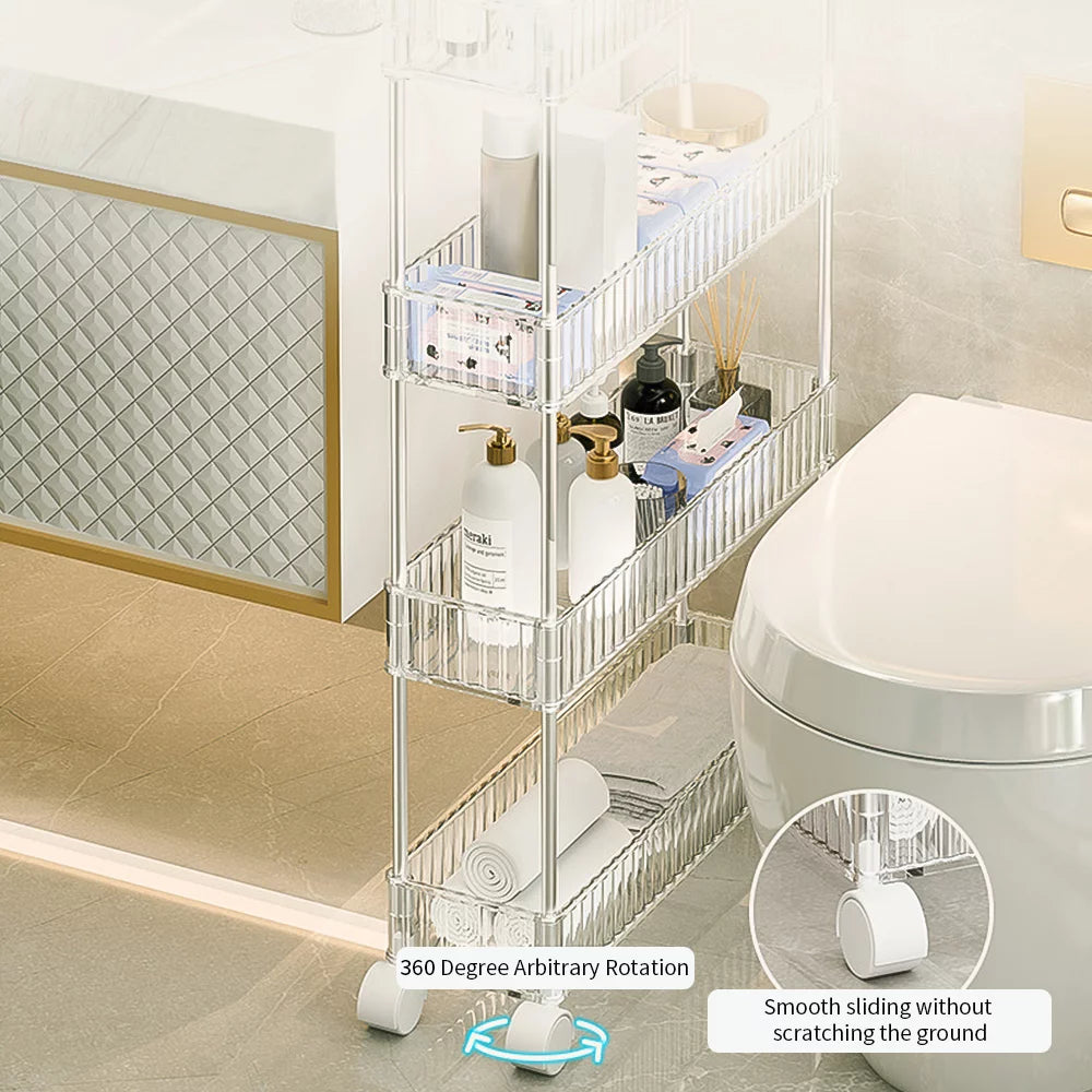 Slim 3 Tier Rolling Storage Cart B9516