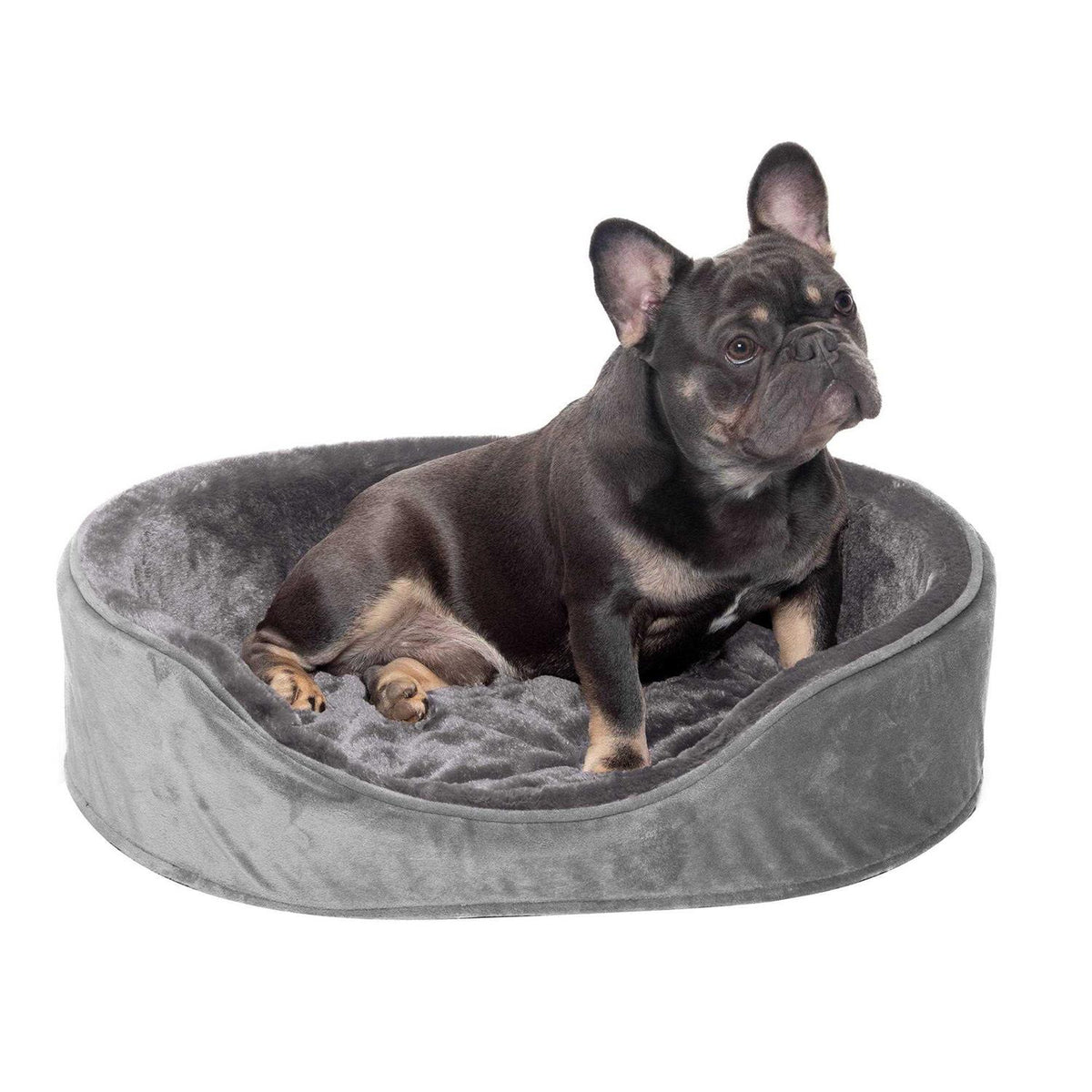 Plush Velvet Oval Dog Bed O634