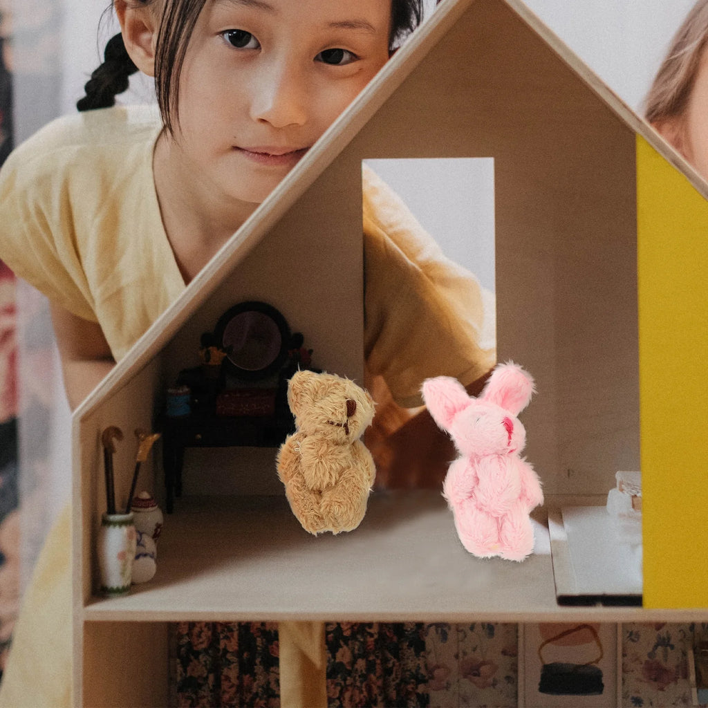 5pcs Miniature Plush Doll Figurines N964194