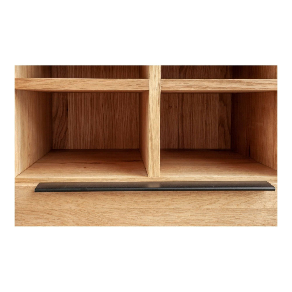 Brown Natural Oak Tall Bar Cabinet Z45278