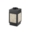 Black 38-Gallon Top Open Panel Trash Can W996130