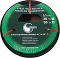 4000 PSI Black 5/16 x 50 FT Wire Braided Rubber Pressure Washer Hose E8164