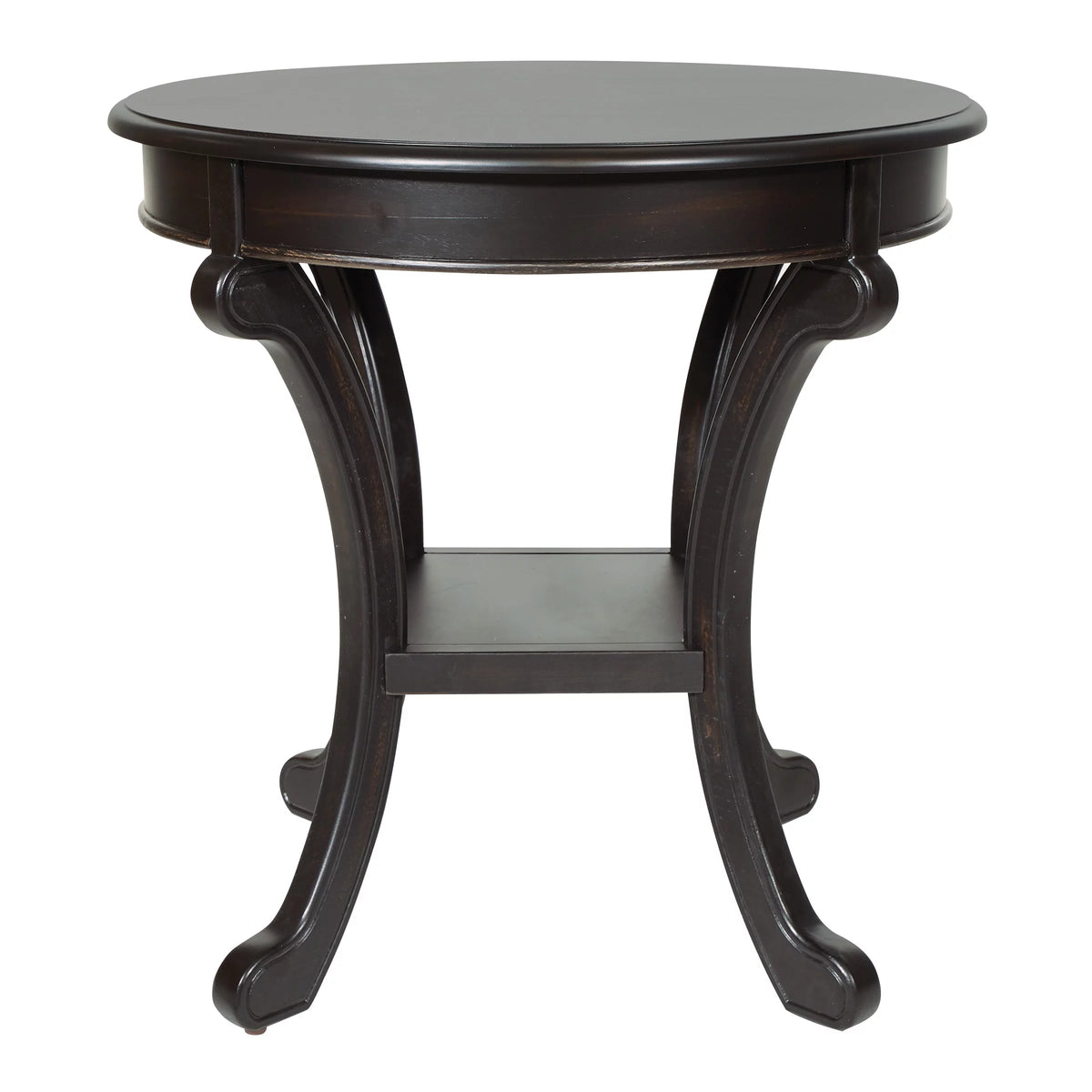 Antique Black Wood Accent Table T591