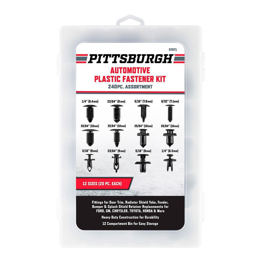 Automotive Plastic Fastener Kit, 240-Piece K562265