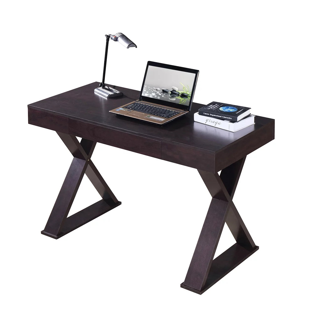 Black Wood Writing Desk with Drawers T220192