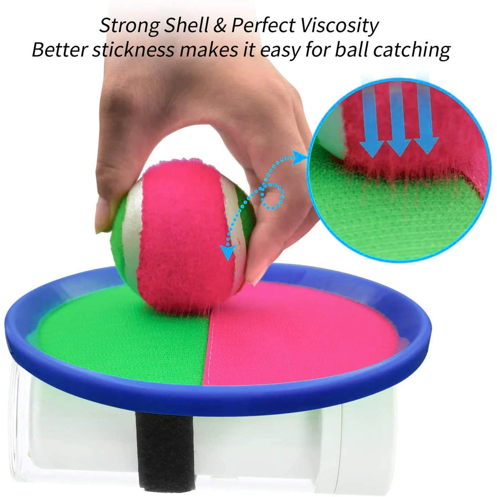 Blue Self-Stick Paddle Ball Catch Set B6778