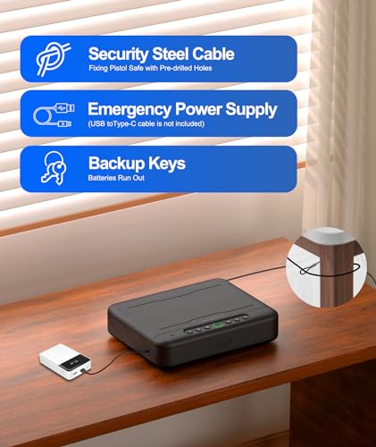 Biometric Gun Safe with Fingerprint or Keypad U558