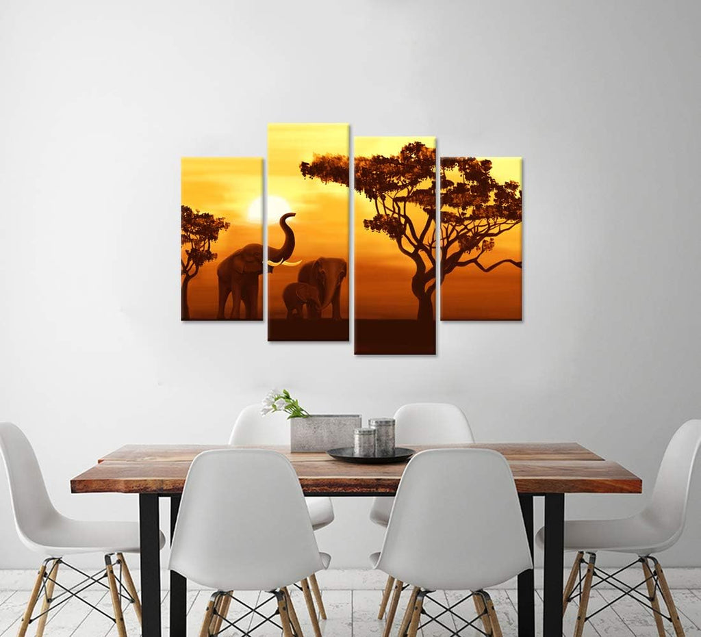 4 Panel Canvas Wall Art Stretched and Framed X62172
