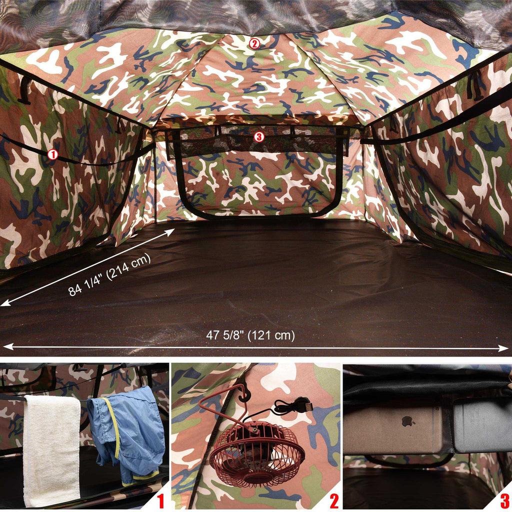 Camouflage Double Tent Cot with Rain Fly Bag L67288