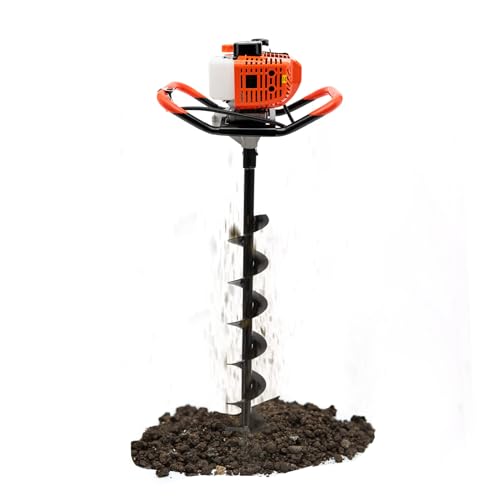 52cc 1700W Gas Powered Auger Post Hole Digger with 3 Drill Bits Z36850