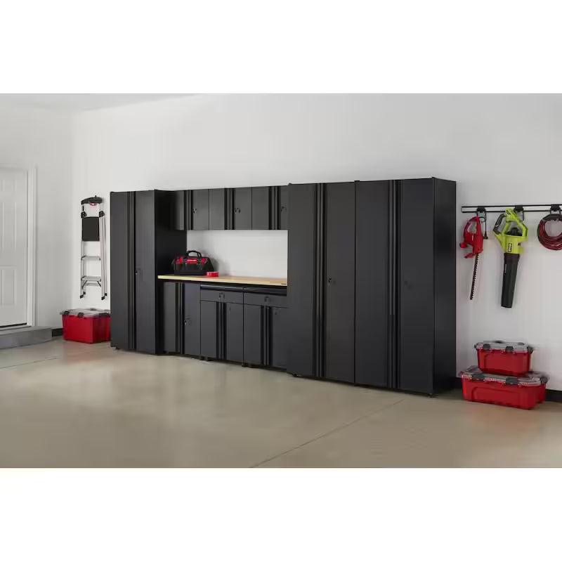 10-Piece Welded Steel Garage Storage System in Black N528042