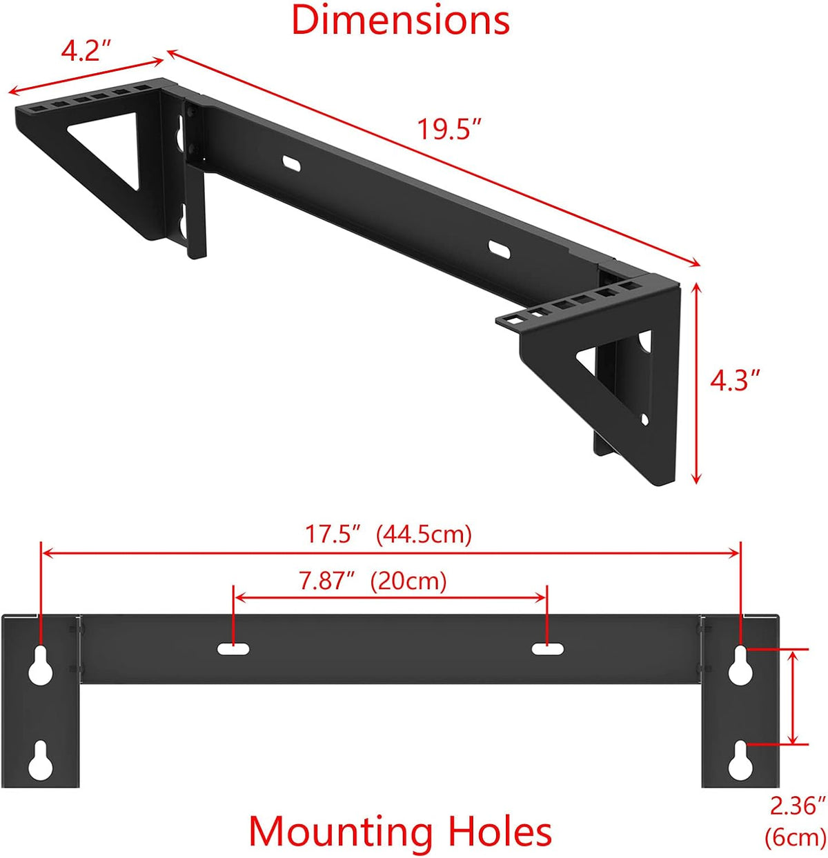 2U 19 Inch Vertical Wall Mount Rack Bracket A563794