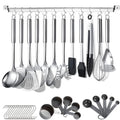 38 Piece Stainless Steel Kitchen Utensil Set with Utensil Holder Rack P36121