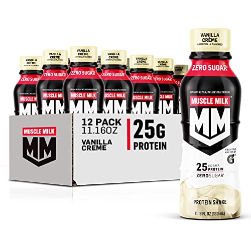 Vanilla Creme Protein Shake, 11.16 Fl Oz, 12 Pack, 25g Protein, Zero Sugar M740471