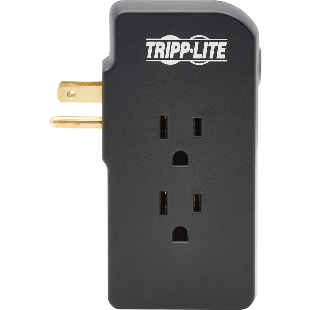 3-Outlet Surge Protector 2 USB Charging Ports Black E912