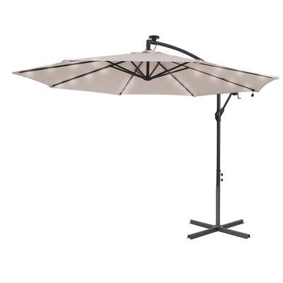 Beige Fabric Cantilever Umbrella Z3616