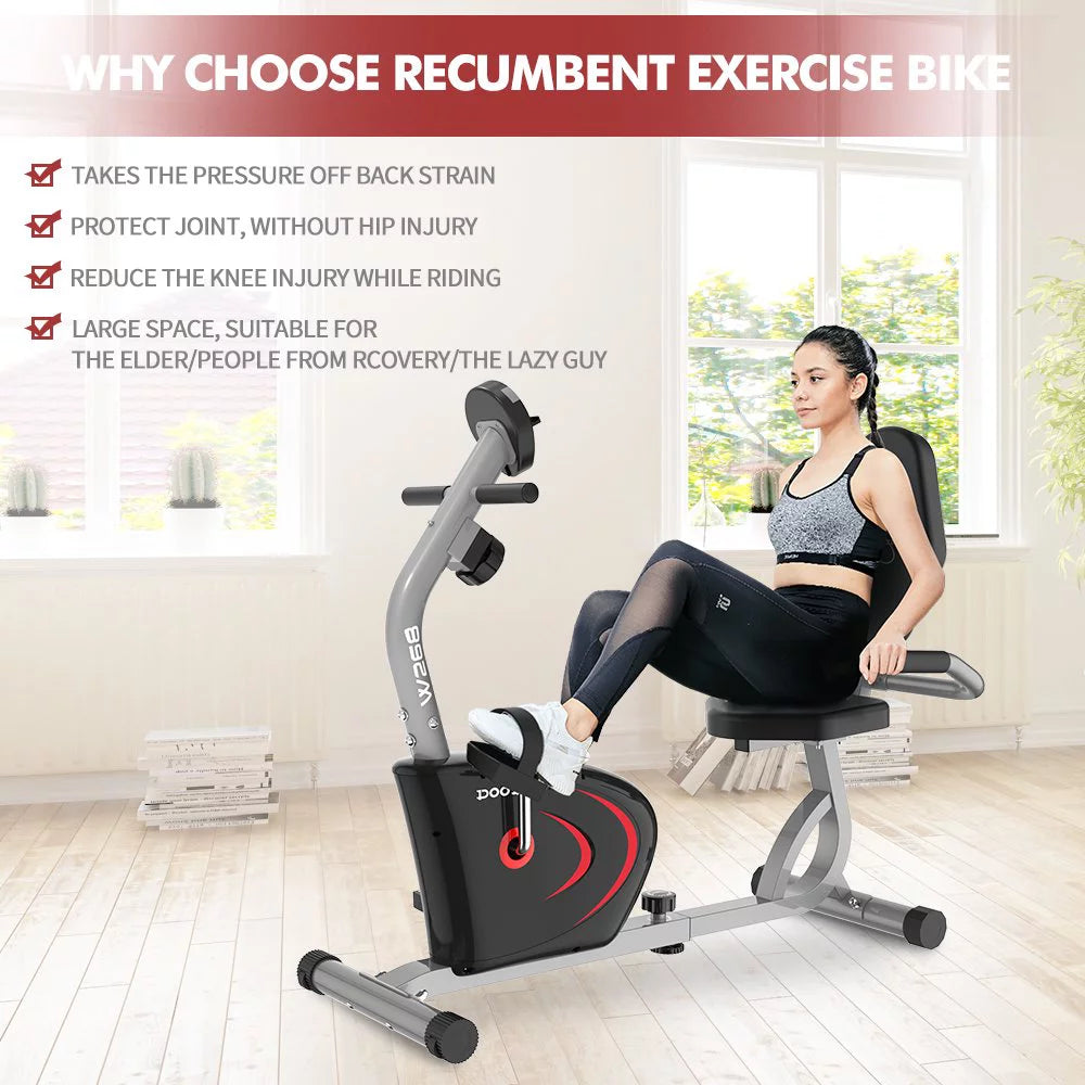 Recumbent Stationary Bike Magnetic Resistance O494
