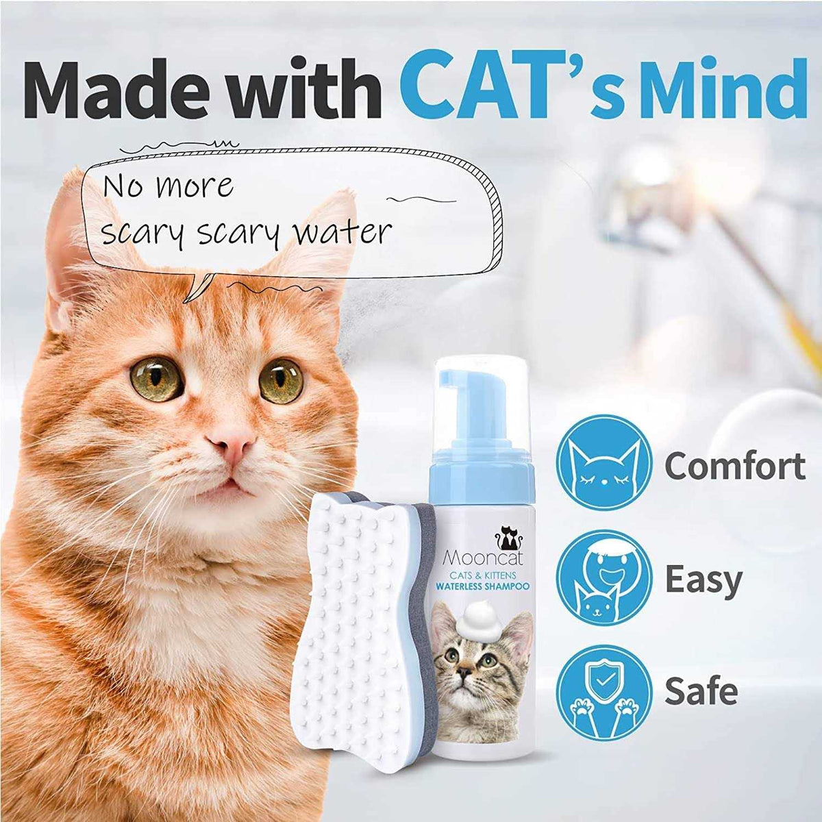 Waterless Cat Shampoo with Cat Brush Y4938
