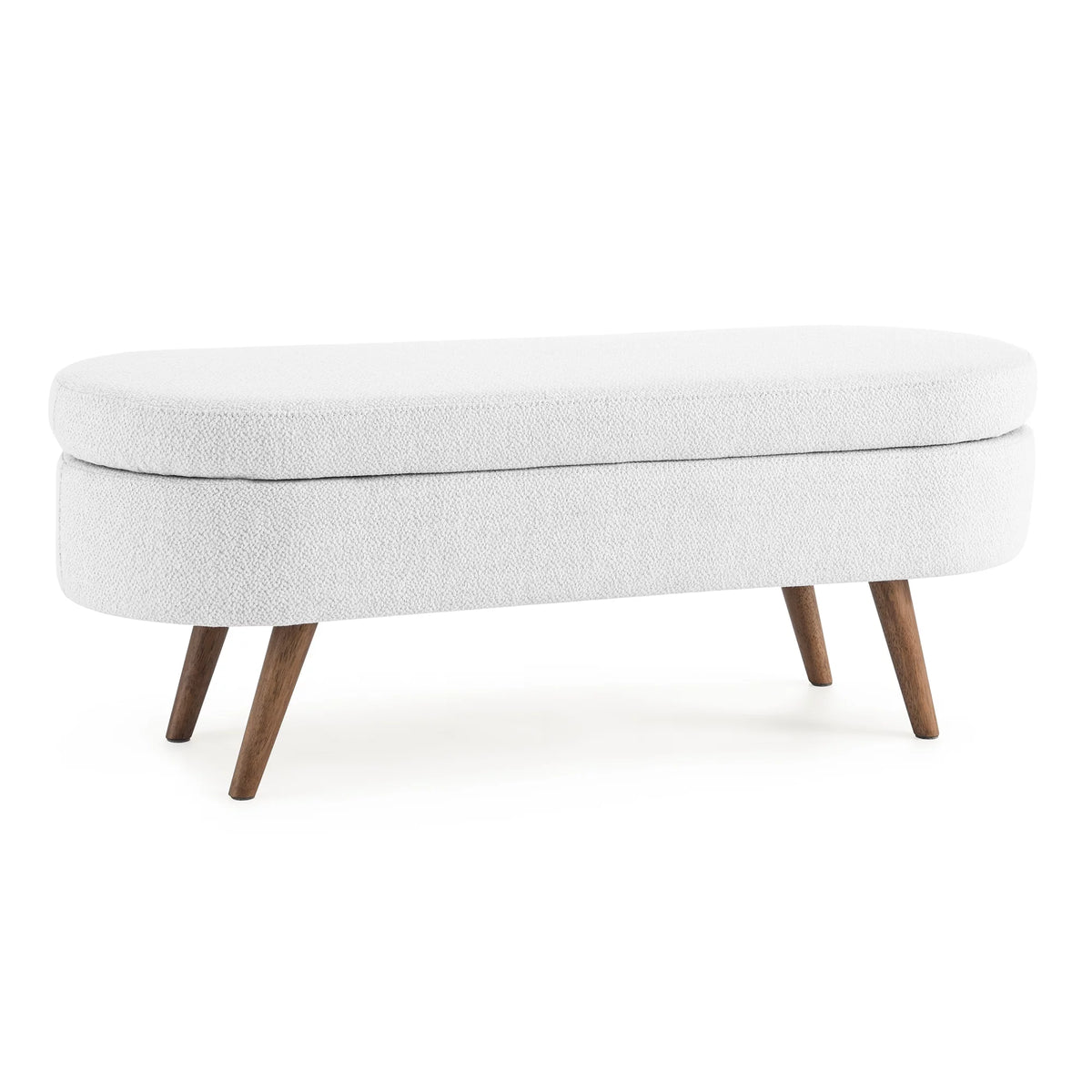 Oval Storage Bench with Rubber Wood Legs C3363