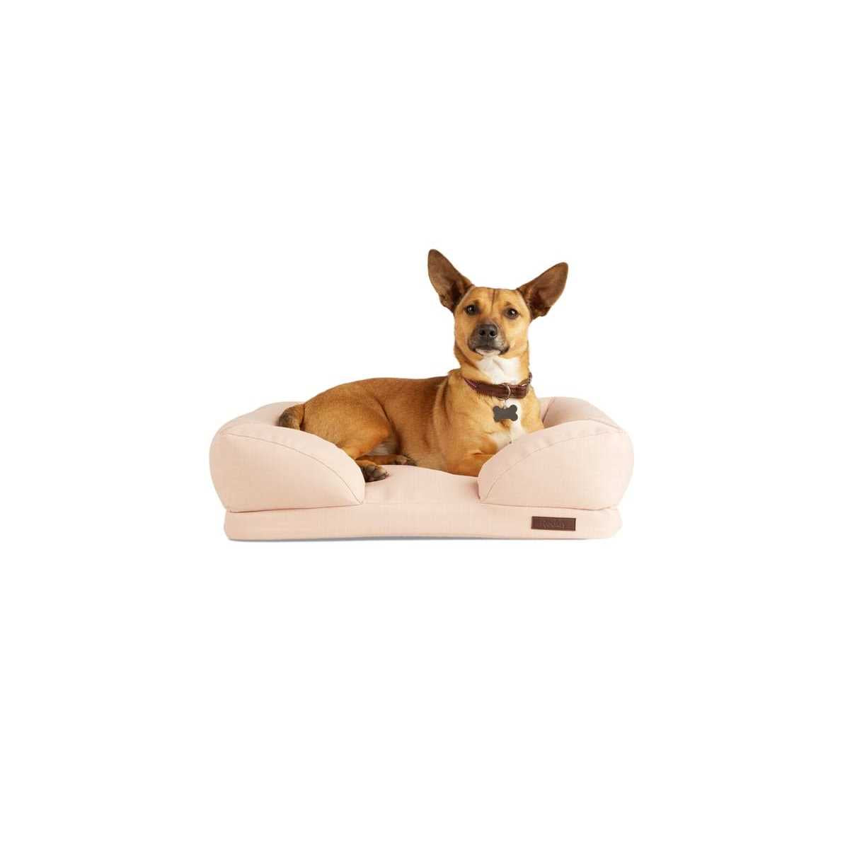 Recycled Fabric Pink Dog Bed U9884
