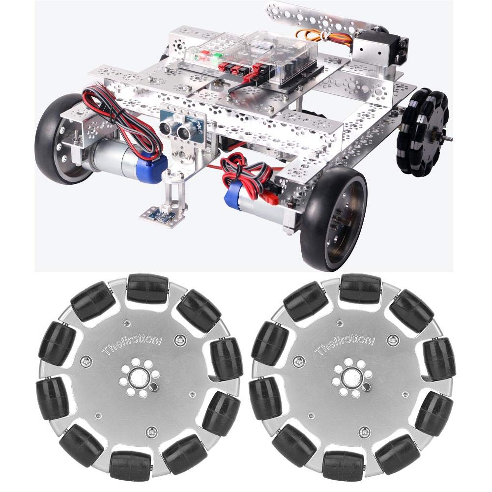 2Pcs 4 Inches Omnidirectional Wheel Set with Assembly Pad U462