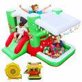 Christmas Jump 'n Slide Inflatable Bouncer with Blower, 80" x 91" Play Area, 55" Tall R168